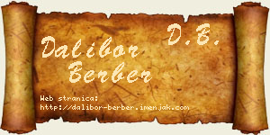 Dalibor Berber vizit kartica
